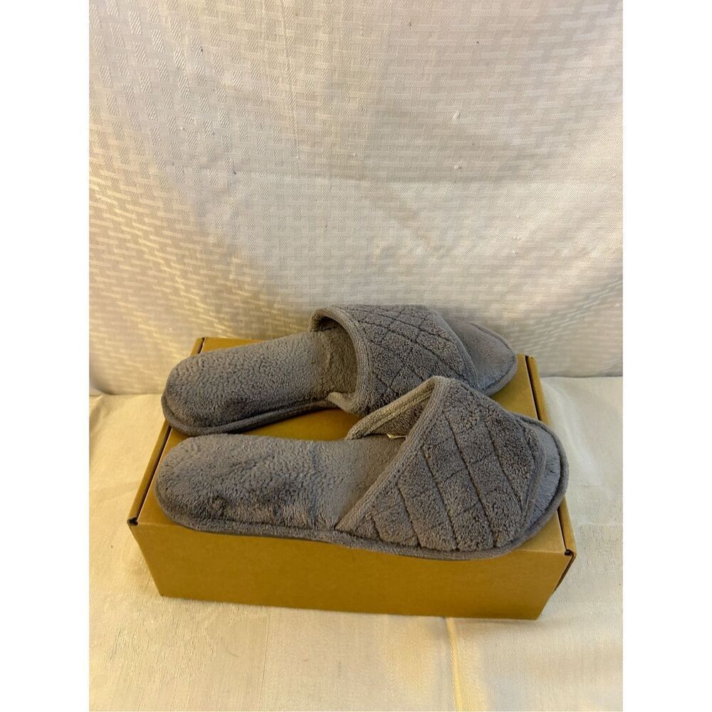 Dearfoams slippers large gray Large 9-10‎ shoes